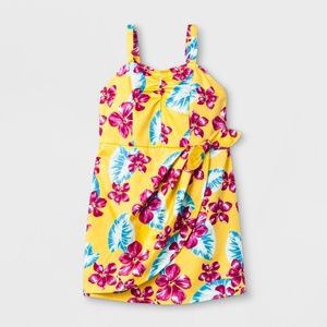 Genuine Kids 5T Floral Summer Dress Yellow